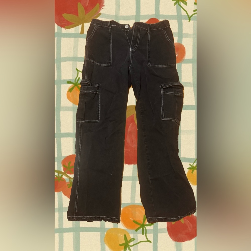 Black grunge cargo pants